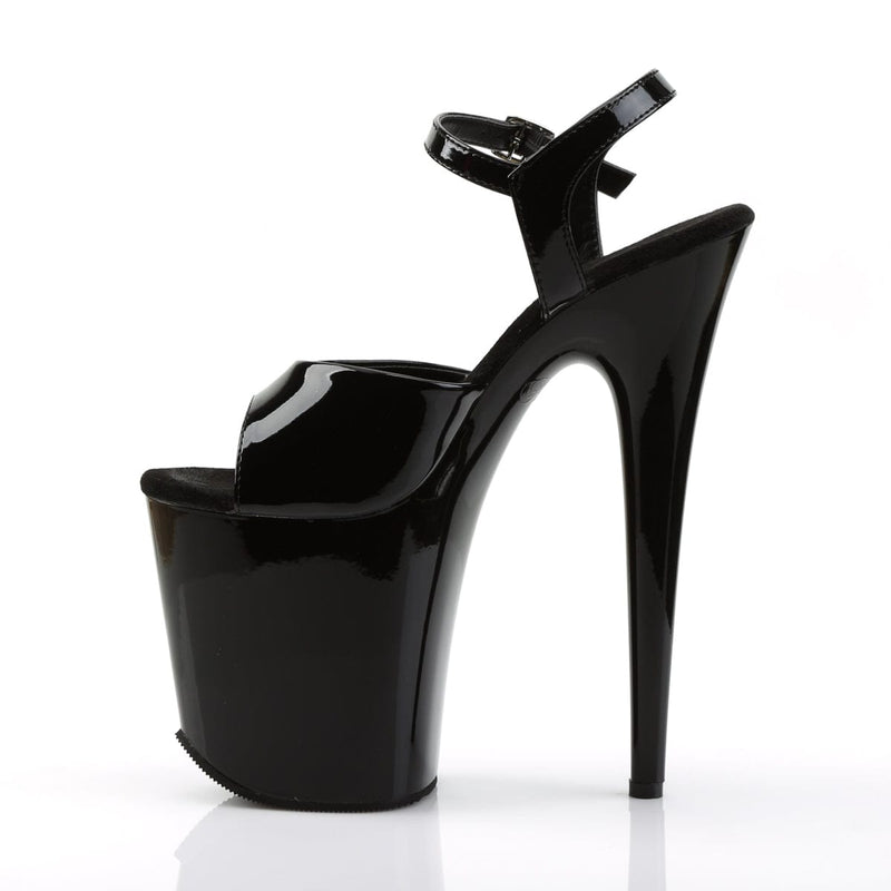 Pleaser FLAMINGO-809 Platform Sandal (Black Patent/Black)