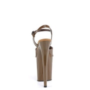 Pleaser FLAMINGO-809 Platform Sandal (Mocha Patent/Mocha)