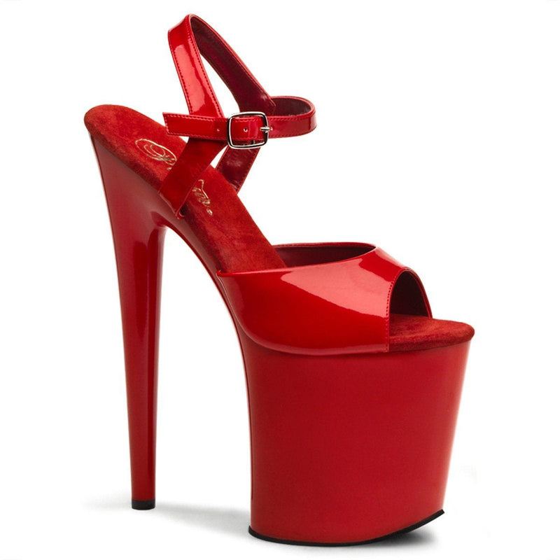 Pleaser FLAMINGO-809 Platform Sandal (Red Patent/Red)