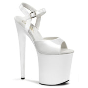 Pleaser FLAMINGO-809 Platform Sandal (White Patent/White)