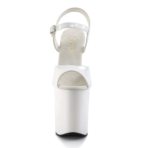 Pleaser FLAMINGO-809 Platform Sandal (White Patent/White)