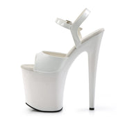 Pleaser FLAMINGO-809 Platform Sandal (White Patent/White)