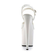 Pleaser FLAMINGO-809 Platform Sandal (White Patent/White)
