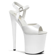 Pleaser FLAMINGO-809 Platform Sandal (White Patent/White)