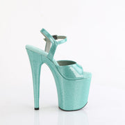 Pleaser FLAMINGO-809GP Platform Sandal (Aqua Glitter Patent/M)