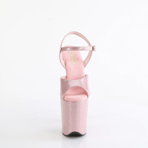 Pleaser FLAMINGO-809GP Platform Sandal (Baby Pink Glitter Patent/M)