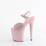 Pleaser FLAMINGO-809GP Platform Sandal (Baby Pink Glitter Patent/M)