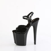 Pleaser FLAMINGO-809GP Platform Sandal (Black Glitter Patent/M)