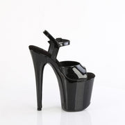 Pleaser FLAMINGO-809GP Platform Sandal (Black Glitter Patent/M)