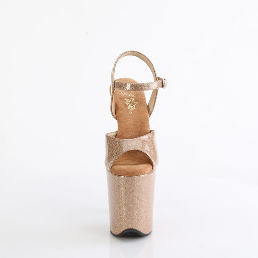 Pleaser FLAMINGO-809GP Platform Sandal (Gold Glitter Patent/M)