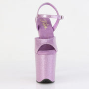 Pleaser FLAMINGO-809GP Platform Sandal (Lilac Glitter Patent/M)