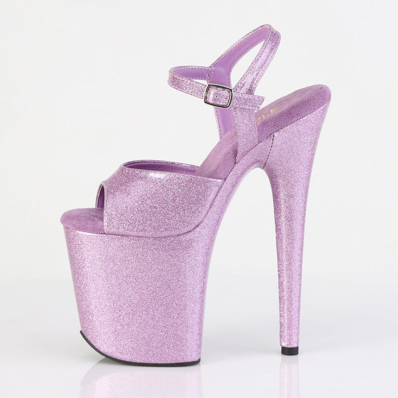Pleaser FLAMINGO-809GP Platform Sandal (Lilac Glitter Patent/M)