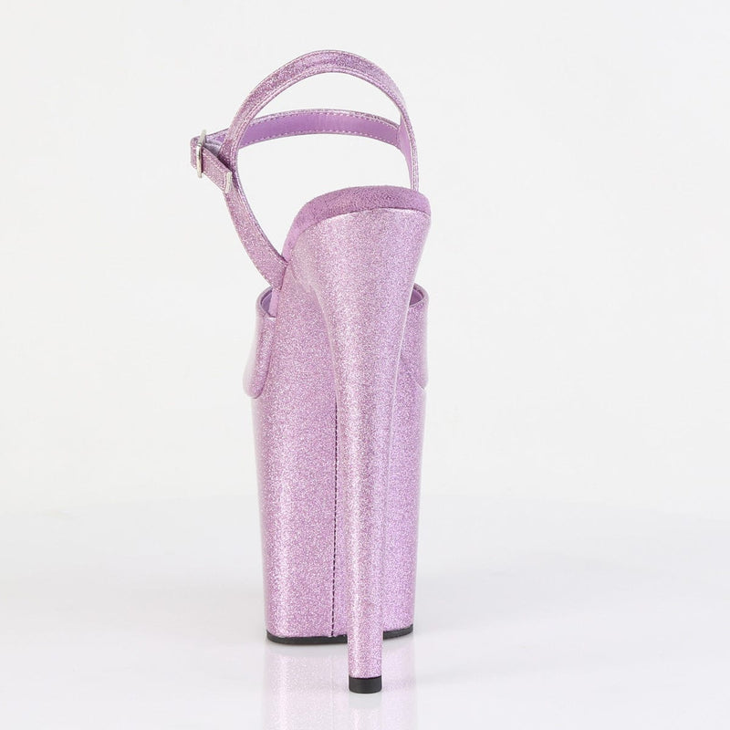 Pleaser FLAMINGO-809GP Platform Sandal (Lilac Glitter Patent/M)