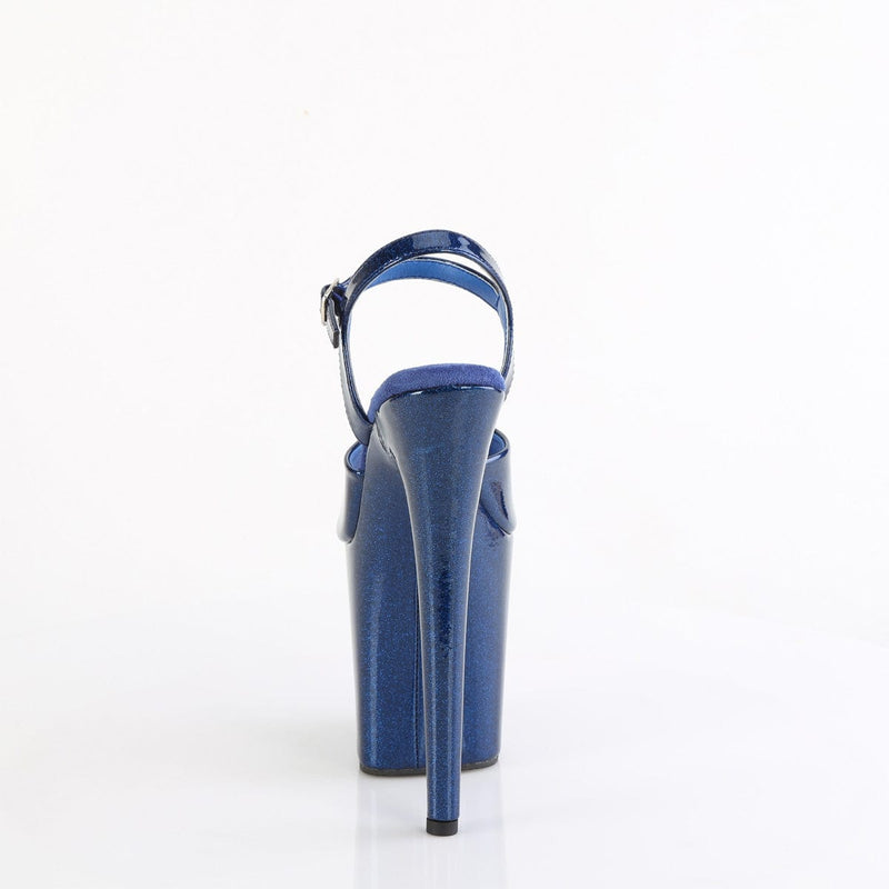 Pleaser FLAMINGO-809GP Platform Sandal (Navy Blue Glitter Patent/M)