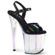 Pleaser FLAMINGO-809HT Platform Sandal (Black Holo Patent/Holo Tinted)