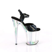 Pleaser FLAMINGO-809HT Platform Sandal (Black Holo Patent/Holo Tinted)