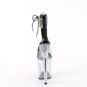 Pleaser FLAMINGO-824RS Platform Sandal (Clear-Black/Clear)