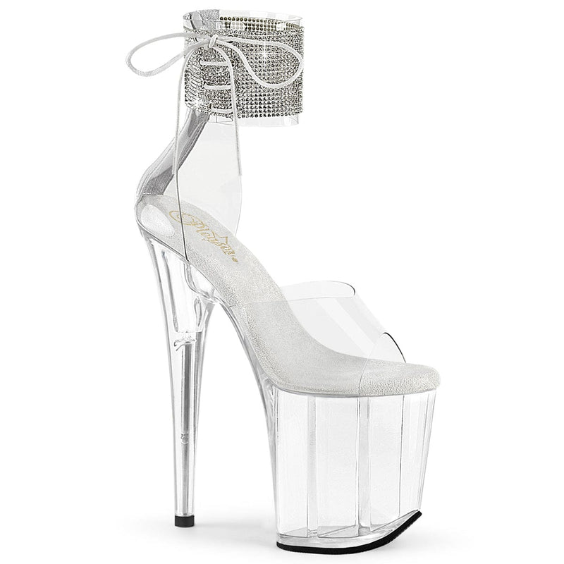 Pleaser FLAMINGO-824RS Platform Sandal (Clear/Clear)