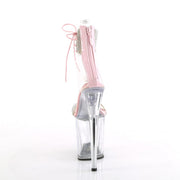 Pleaser FLAMINGO-827RS Platform Sandal (Clear-Baby Pink/Clear)