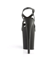 Pleaser FLAMINGO-831 Platform Sandal (Black Faux Leather/Black Mattte)
