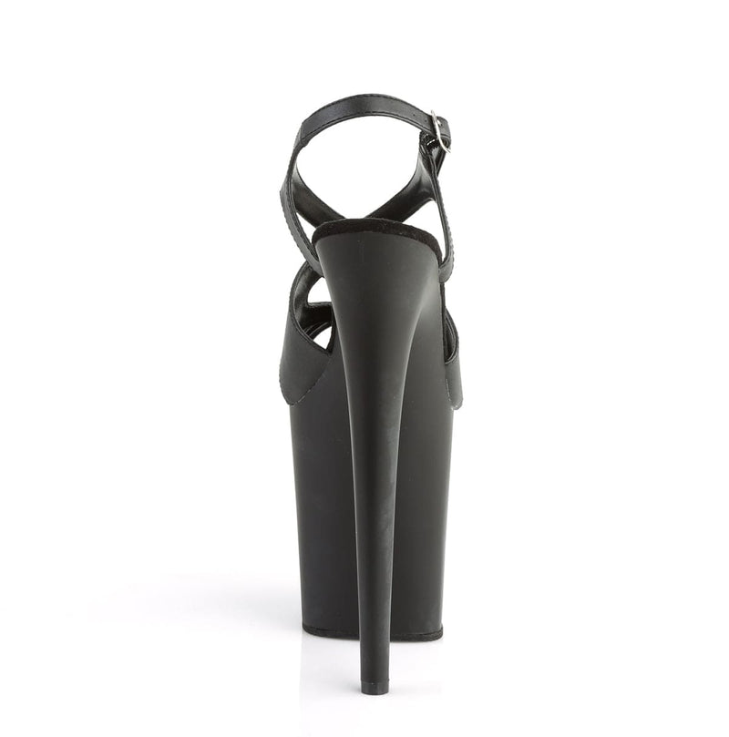 Pleaser FLAMINGO-831 Platform Sandal (Black Faux Leather/Black Mattte)