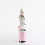 Pleaser FLAMINGO-884 Platform Sandal (Baby Pink-White/Pink-White)