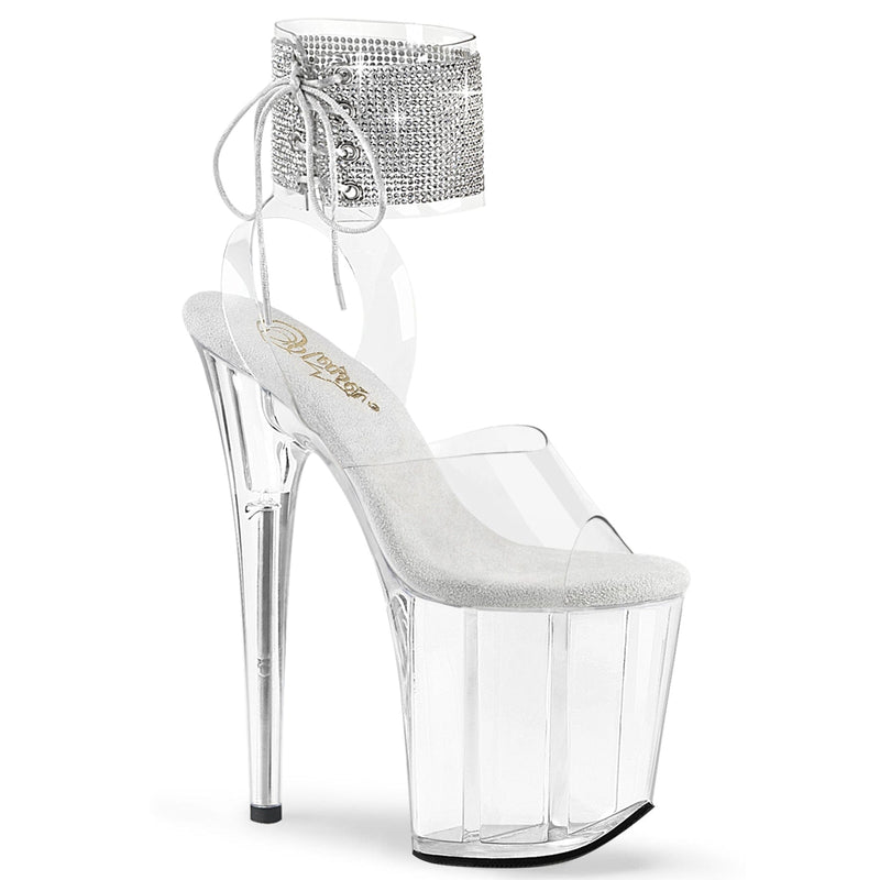 Pleaser FLAMINGO-891-2RS Platform Sandal (Clear/Clear)