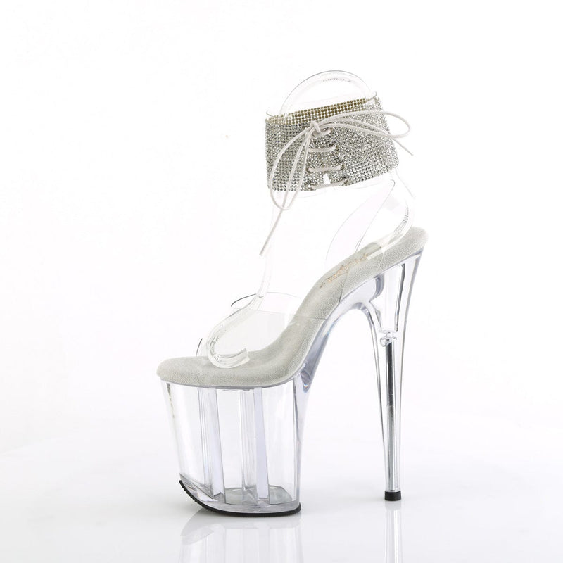 Pleaser FLAMINGO-891-2RS Platform Sandal (Clear/Clear)