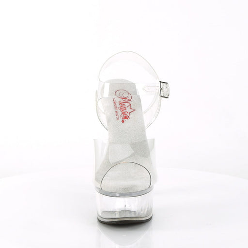 Pleaser GLEAM-608 Platform Sandal (Clear/Clear)
