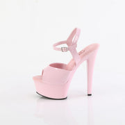 Pleaser GLEAM-609 Baby Pink Patent/Baby Pink