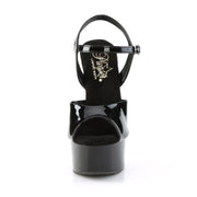Pleaser GLEAM-609 Platform Sandal (Black Patent/Black)