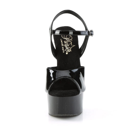 Pleaser GLEAM-609 Platform Sandal (Black Patent/Black)