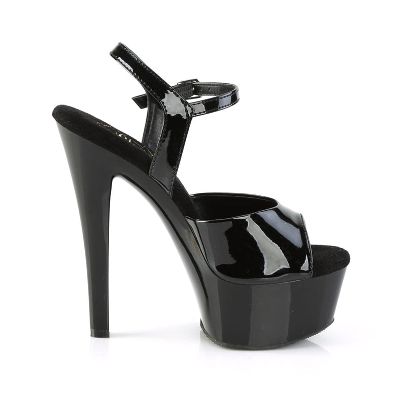 Pleaser GLEAM-609 Platform Sandal (Black Patent/Black)
