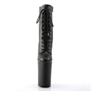 Pleaser INFINITY-1020 Platform Ankle Boot (Black Faux Leather/Black Matte)