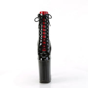 Pleaser INFINITY-1020FH Platform Ankle Boot (Black-Red Patent/Black-Red)
