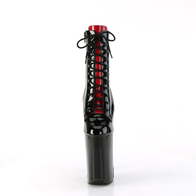 Pleaser INFINITY-1020FH Platform Ankle Boot (Black-Red Patent/Black-Red)
