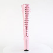 Pleaser INFINITY-2020 Platform Knee High Boot (Baby Pink Patent/Baby Pink)