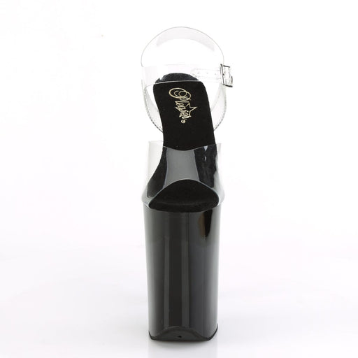 Pleaser INFINITY-908 Platform Sandal (Clear/Black)