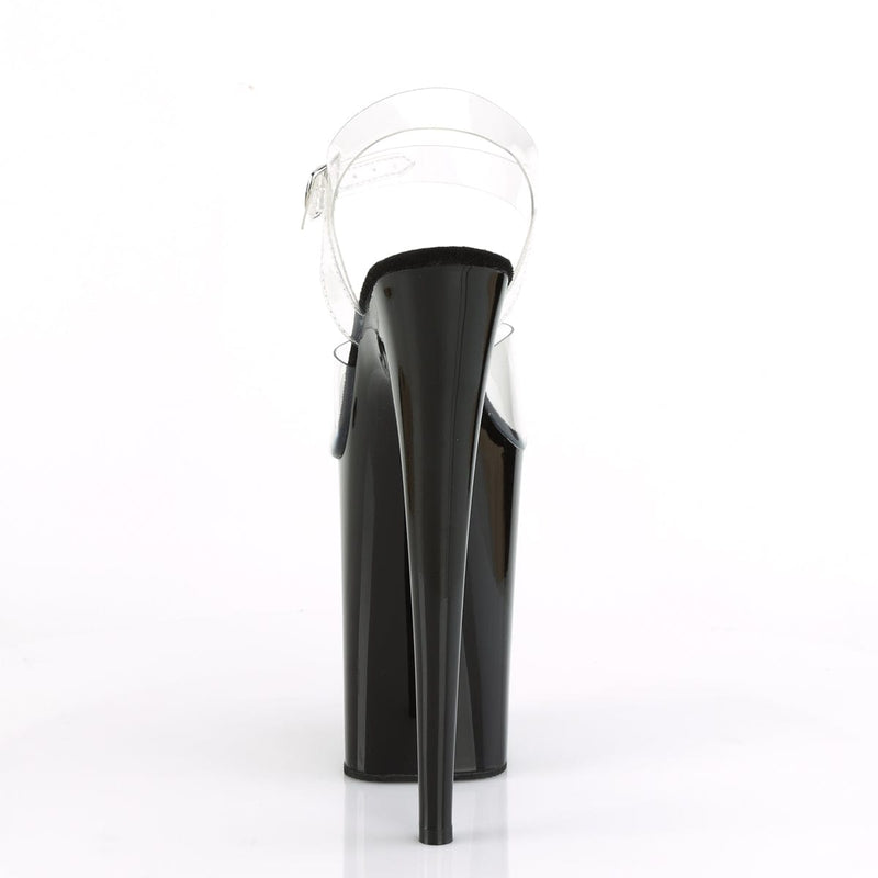Pleaser INFINITY-908 Platform Sandal (Clear/Black)
