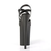 Pleaser INFINITY-997 Platform Sandal (Black Faux Leather/Black Matte)