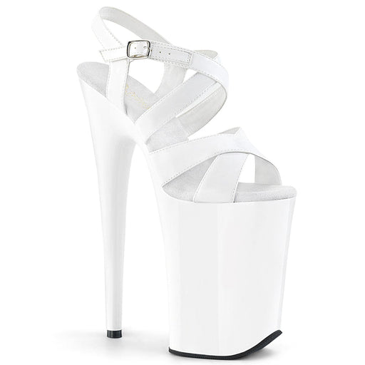 Pleaser INFINITY-997 Platform Sandal (White Patent/White)