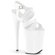 Pleaser INFINITY-997 Platform Sandal (White Patent/White)