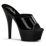 Pleaser KISS-201 Platform Sandal (Black Patent/Black)