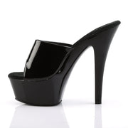 Pleaser KISS-201 Platform Sandal (Black Patent/Black)