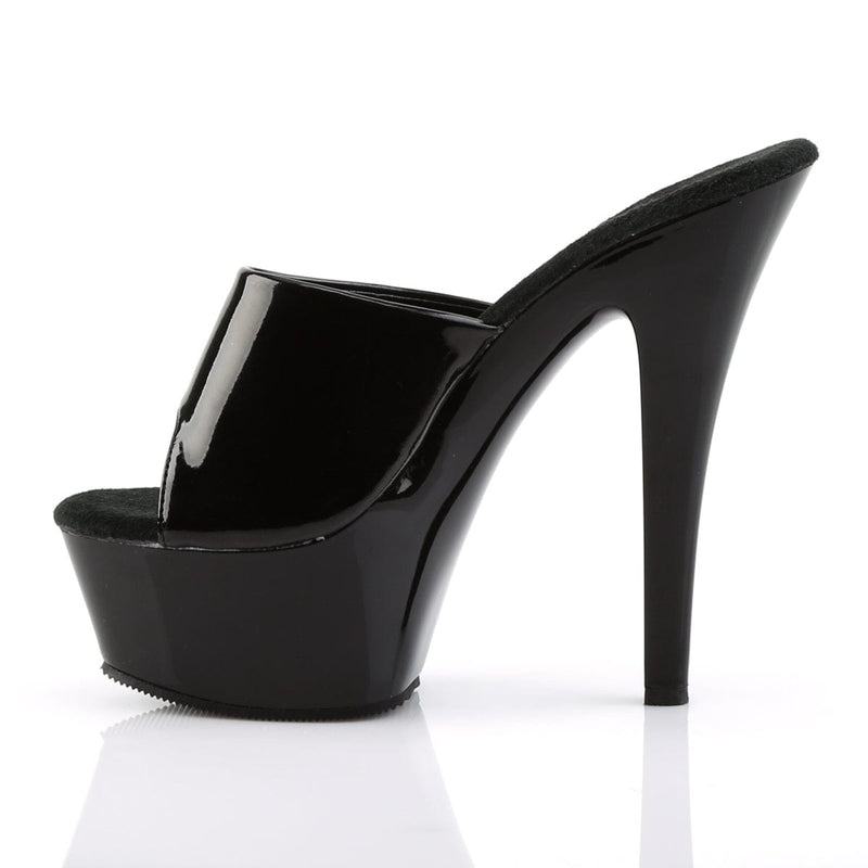 Pleaser KISS-201 Platform Sandal (Black Patent/Black)