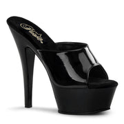 Pleaser KISS-201 Platform Sandal (Black Patent/Black)