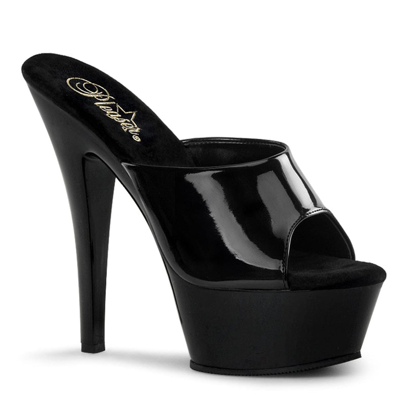 Pleaser KISS-201 Platform Sandal (Black Patent/Black)