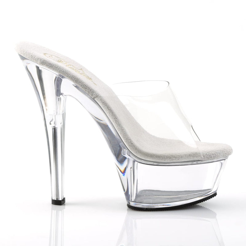 Pleaser KISS-201 Platform Sandal (Clear/Clear)