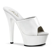 Pleaser KISS-201 Platform Slide (White Patent/White)