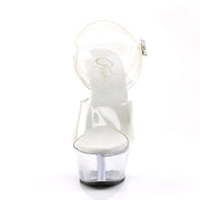 Pleaser KISS-208 Platform Sandal (Clear/Clear)